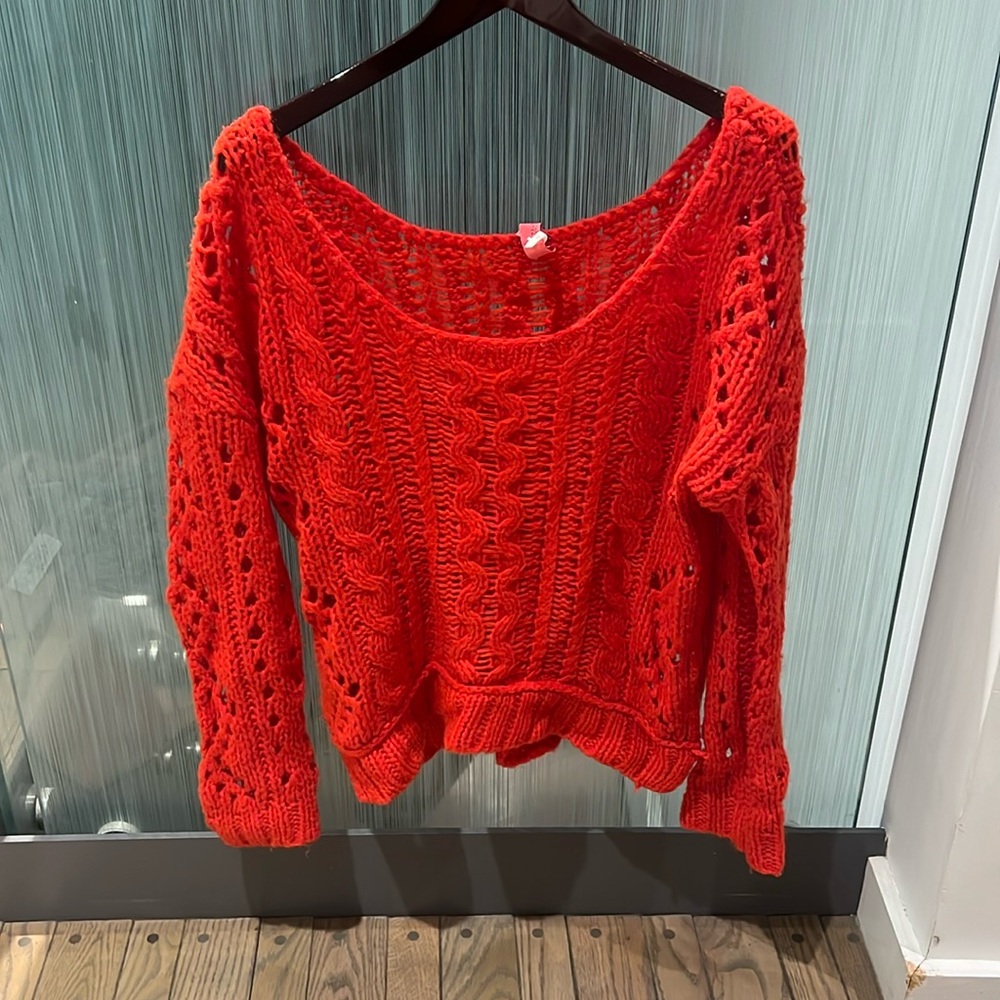 Free People Red Sweater